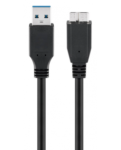 GOOBAY καλώδιο USB 3.0 σε USB 3.0 micro Τype B  1.8m, μαύρο GOOBAY καλώδιο USB 3.0 σε USB 3.0 micro Τype B  1.8m, μαύρο
