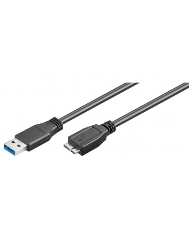 GOOBAY καλώδιο USB 3.0 σε USB 3.0 micro Τype B  1.8m, μαύρο GOOBAY καλώδιο USB 3.0 σε USB 3.0 micro Τype B  1.8m, μαύρο