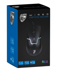 ROAR ενσύρματο gaming ποντίκι , oπτικό, 1600DPI, 4 πλήκτρα, μαύρο