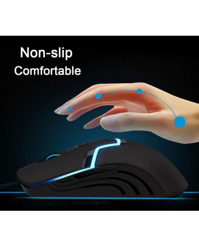 ROAR ενσύρματο gaming ποντίκι , oπτικό, 1600DPI, 4 πλήκτρα, μαύρο