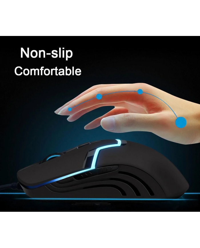 ROAR ενσύρματο gaming ποντίκι , oπτικό, 1600DPI, 4 πλήκτρα, μαύρο