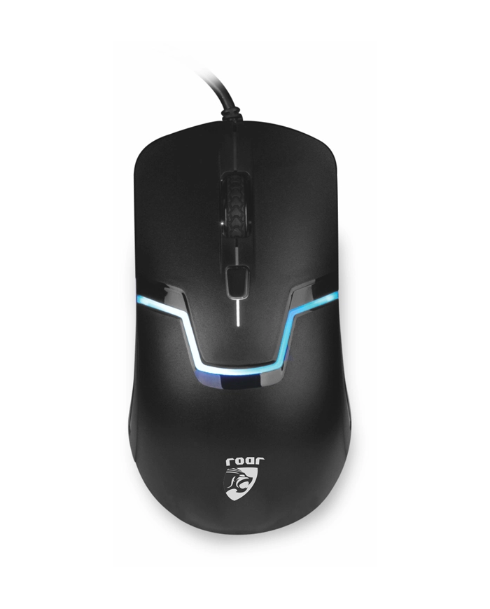 ROAR ενσύρματο gaming ποντίκι , oπτικό, 1600DPI, 4 πλήκτρα, μαύρο