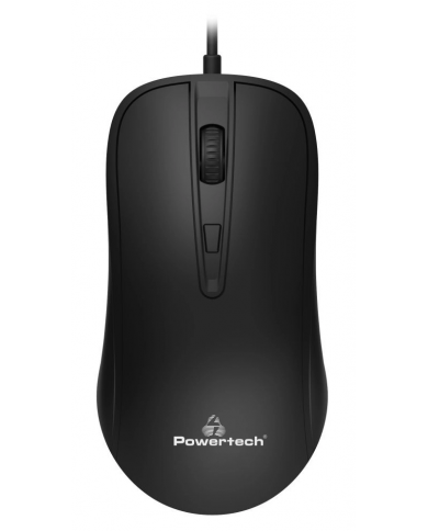 POWERTECH ενσύρματο ποντίκι , οπτικό, 1600DPI, μαύρο