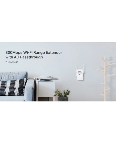TP-LINK Range Extender TL-WA860RE, Passthrough, 300Mbps, Ver. 6.0