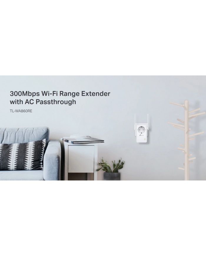 TP-LINK Range Extender TL-WA860RE, Passthrough, 300Mbps, Ver. 6.0