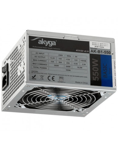 Τροφοδοτικό ATX Akyga AK-B1-550 550W P4 PCI-E 6+2 pin 3x SATA 2x Molex PPFC FAN 12cm
