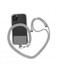 Universal Λουράκι Λαιμού για Θήκη Κινητού Γκρι