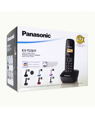 Ασύρματο Ψηφιακό Τηλέφωνο Panasonic KX-TG1611GRG Μαύρο-Ασημί