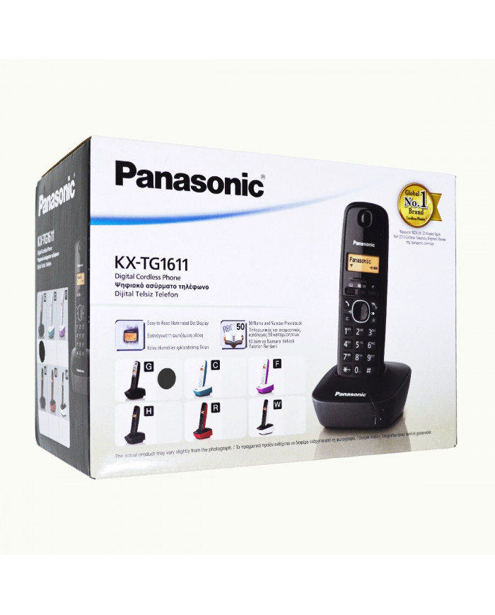 Ασύρματο Ψηφιακό Τηλέφωνο Panasonic KX-TG1611GRG Μαύρο-Ασημί