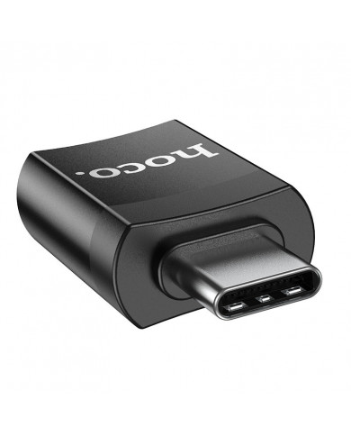 Αντάπτορας Hoco UA17 USB-C σε USB 3.0 με Λειτουργία OTG και Δυνατότητα Φόρτισης 5V / 2A Μαύρο