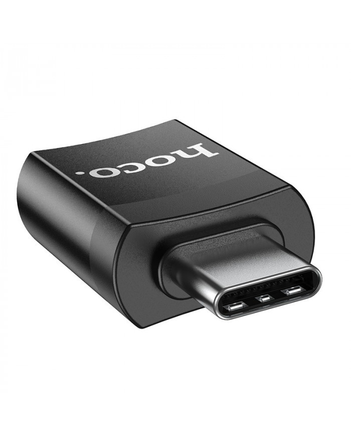 Αντάπτορας Hoco UA17 USB-C σε USB 3.0 με Λειτουργία OTG και Δυνατότητα Φόρτισης 5V / 2A Μαύρο