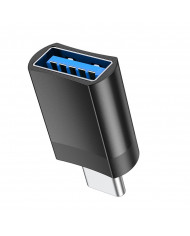 Αντάπτορας Hoco UA17 USB-C σε USB 3.0 με Λειτουργία OTG και Δυνατότητα Φόρτισης 5V / 2A Μαύρο