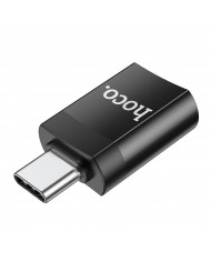 Αντάπτορας Hoco UA17 USB-C σε USB 3.0 με Λειτουργία OTG και Δυνατότητα Φόρτισης 5V / 2A Μαύρο