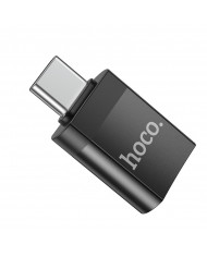 Αντάπτορας Hoco UA17 USB-C σε USB 3.0 με Λειτουργία OTG και Δυνατότητα Φόρτισης 5V / 2A Μαύρο