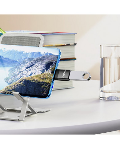 Αντάπτορας Hoco UA17 USB-C σε USB 3.0 με Λειτουργία OTG και Δυνατότητα Φόρτισης 5V / 2A Μαύρο