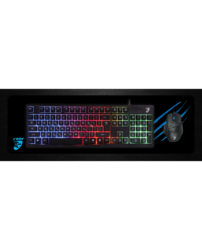 ROAR gaming mouse pad RR-0009, 30 x 70cm, μαύρο