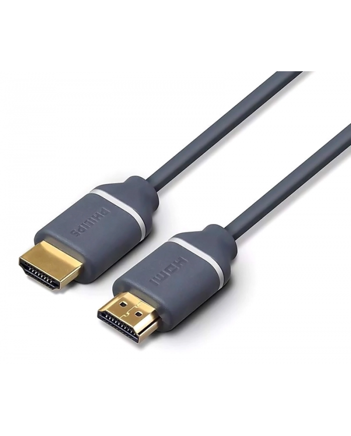 PHILIPS καλώδιο HDMI 2.0 SWV5610G, 4K 3D, copper, γκρι, 1.5m