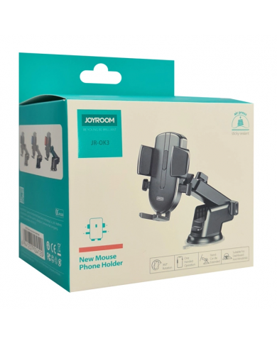 JOYROOM βάση smartphone αυτοκινήτου JR-OK3 για ταμπλό/παρμπρίζ, μαύρη