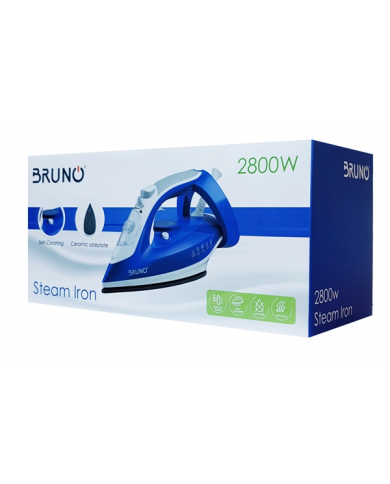 BRUNO σίδερο ατμού , 2800W, κεραμική πλάκα, anti-drip