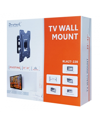 BRATECK επιτοίχια βάση  για οθόνη 23-42", 30kg