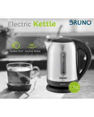 BRUNO Ηλεκτρικός βραστήρας, 2200W, 1.7lt, βάση 360°