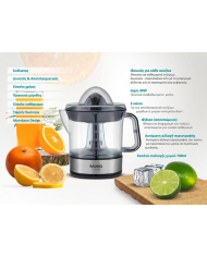 BRUNO ηλεκτρικός στίφτης  με χωρητικότητα 700ml, 40W, inox-μαύρο