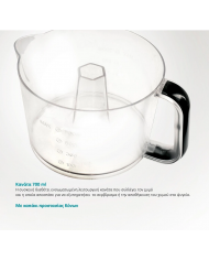 BRUNO ηλεκτρικός στίφτης  με χωρητικότητα 700ml, 40W, inox-μαύρο