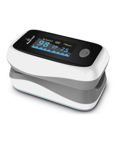 POWERTECH παλμικό οξύμετρο δακτύλου , OLED οθόνη, λευκό