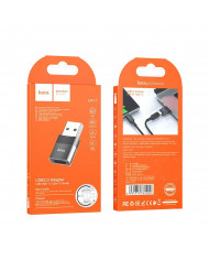Αντάπτορας Hoco UA17 USB 3.0 σε USB-C με Λειτουργία OTG και Δυνατότητα Φόρτισης 2A/3A 60W Μαύρο