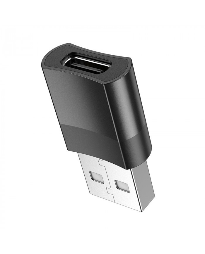Αντάπτορας Hoco UA17 USB 3.0 σε USB-C με Λειτουργία OTG και Δυνατότητα Φόρτισης 2A/3A 60W Μαύρο