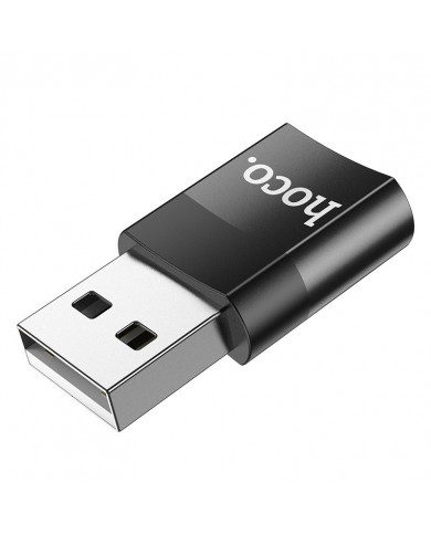Αντάπτορας Hoco UA17 USB 3.0 σε USB-C με Λειτουργία OTG και Δυνατότητα Φόρτισης 2A/3A 60W Μαύρο