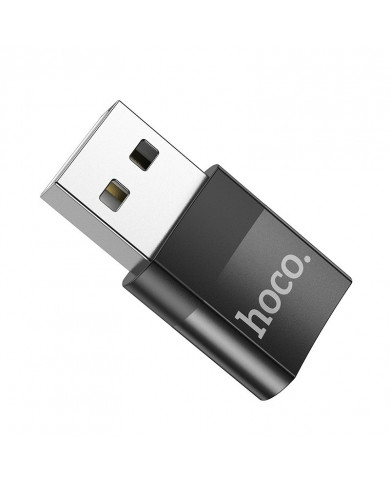 Αντάπτορας Hoco UA17 USB 3.0 σε USB-C με Λειτουργία OTG και Δυνατότητα Φόρτισης 2A/3A 60W Μαύρο
