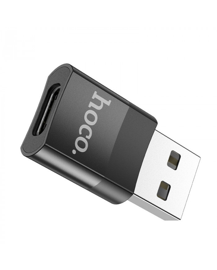 Αντάπτορας Hoco UA17 USB 3.0 σε USB-C με Λειτουργία OTG και Δυνατότητα Φόρτισης 2A/3A 60W Μαύρο