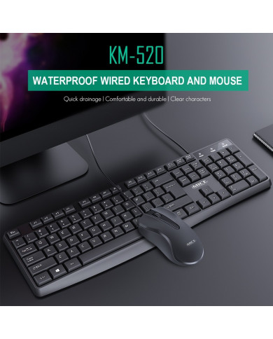 Πληκτρολόγιο και Ποντίκι Ενσύρματα iMICE KM-520 USB με 104 Πλήκτρα και 1200DPI. Μαύρο