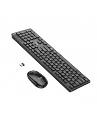 Πληκτρολόγιο και Ποντίκι Hoco GM17 Wireless Business Set Full Size, 104 Πλήκτρα 2.4GHz USB Dongle Μαύρο