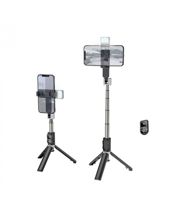 Βάση Στήριξης και Selfie Stick Hoco K16 για Συσκευές 4.7"-6.5" 55mAh, Μήκος 800mm, Μαύρο