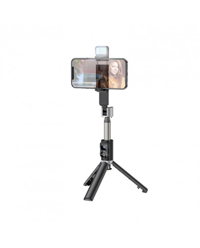 Βάση Στήριξης και Selfie Stick Hoco K16 για Συσκευές 4.7"-6.5" 55mAh, Μήκος 800mm, Μαύρο