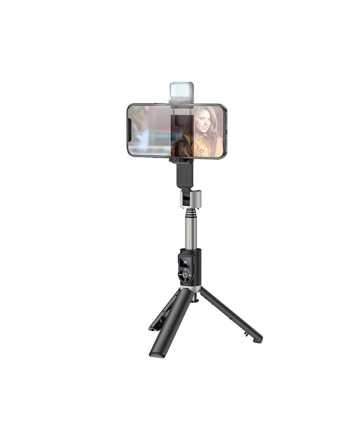 Βάση Στήριξης και Selfie Stick Hoco K16 για Συσκευές 4.7"-6.5" 55mAh, Μήκος 800mm, Μαύρο