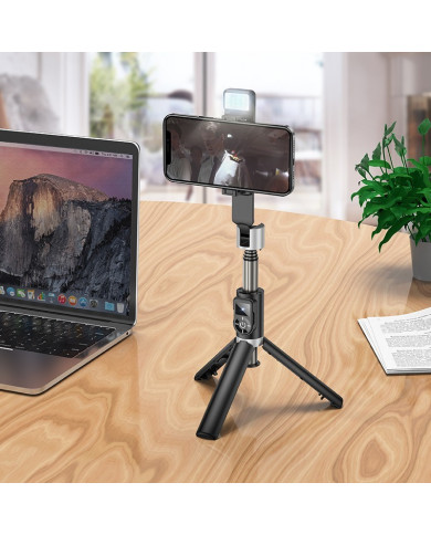 Βάση Στήριξης και Selfie Stick Hoco K16 για Συσκευές 4.7"-6.5" 55mAh, Μήκος 800mm, Μαύρο