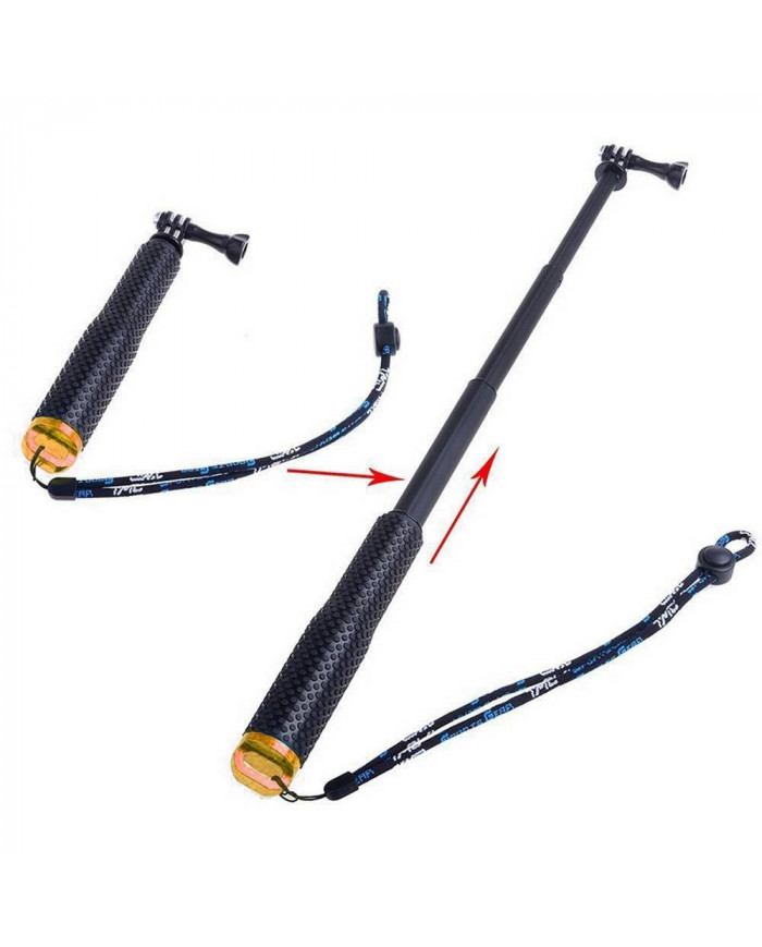 Selfie Stick Monopod LEDISTAR LDX-806 για Φωτογραφικές Μηχανές τύπου GoPro. Πτυσσόμενο Μαύρο Μήκος: 18cm-48cm