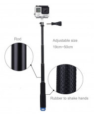 Selfie Stick Monopod LEDISTAR LDX-806 για Φωτογραφικές Μηχανές τύπου GoPro. Πτυσσόμενο Μαύρο Μήκος: 18cm-48cm