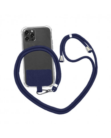 Universal Λουράκι Λαιμού για Θήκη Κινητού Σκούρο Μπλε