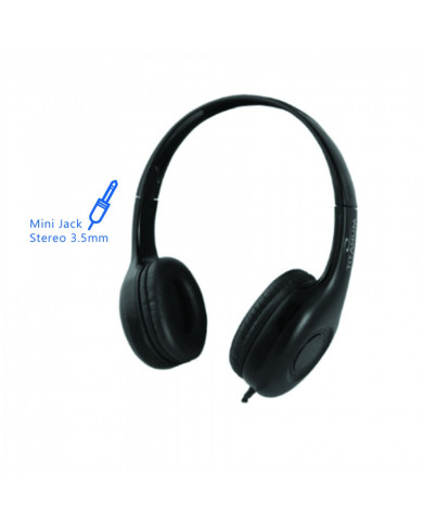 Ακουστικό με μικρόφωνο μαύρο TH114