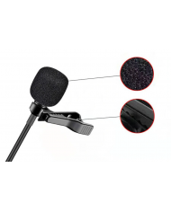 POWERTECH μικρόφωνο  με ενσωματωμένο clip-on, USB-C, 1.5m μαύρο