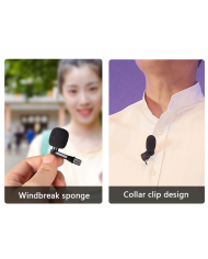 POWERTECH μικρόφωνο  με ενσωματωμένο clip-on, USB-C, 1.5m μαύρο