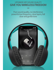 CELEBRAT headphones με μικρόφωνο , bluetooth, 40mm, μαύρο-μπλε