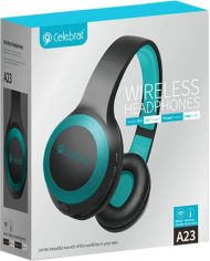 CELEBRAT headphones με μικρόφωνο , bluetooth, 40mm, μαύρο-μπλε
