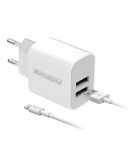 POWERTECH Φορτιστής Αυτοκινήτου , 1x USB, 1A, λευκός