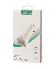 POWERTECH Φορτιστής Αυτοκινήτου , 1x USB, 1A, λευκός
