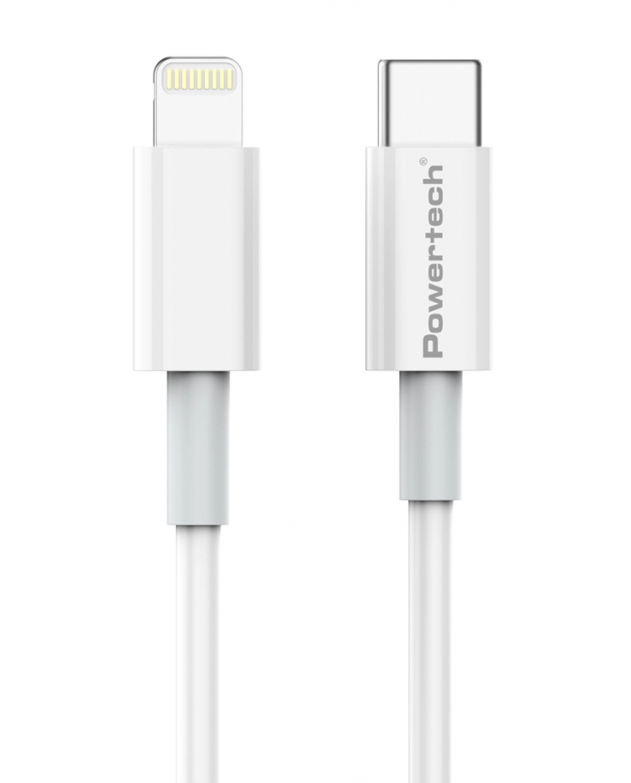 POWERTECH καλώδιο USB-C σε Lightning , 20W, PD, 1m, λευκό